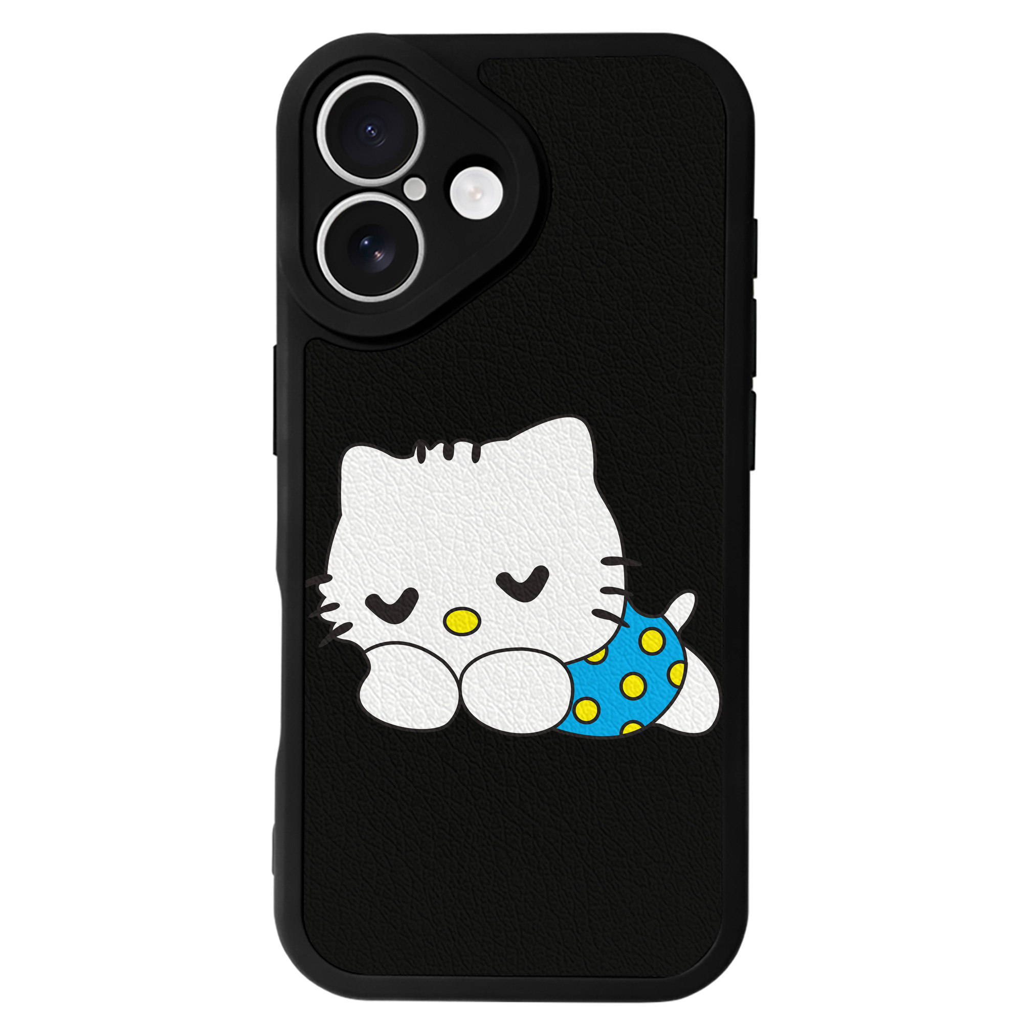 （画像用） Hello Kitty ハローキティ 【iPhone 16シリーズ対応】シリコンスマホケース（レザー調） 材質：シリコン